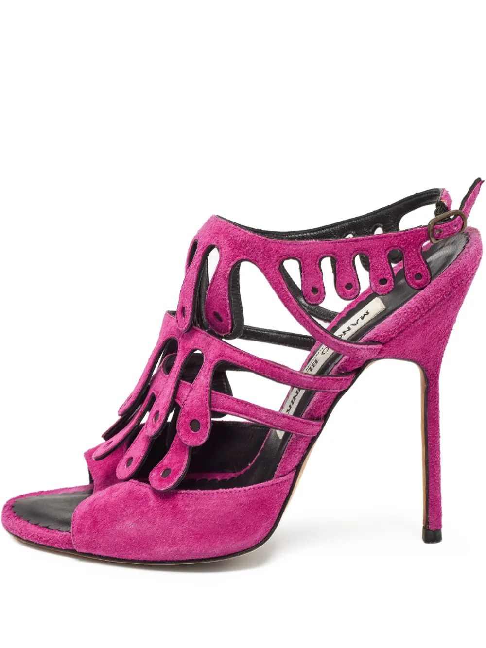 Manolo Blahnik sandales en daim pre-owned 110 mm Toubib à découpes | violet | Image 1