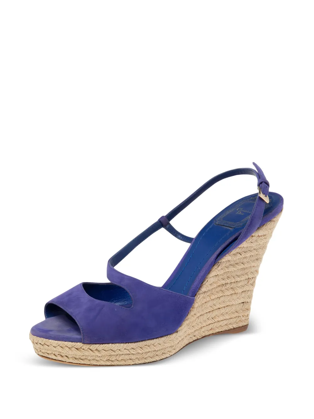 Christian Dior Pre-Owned Espadrilles met sleehak - Blauw