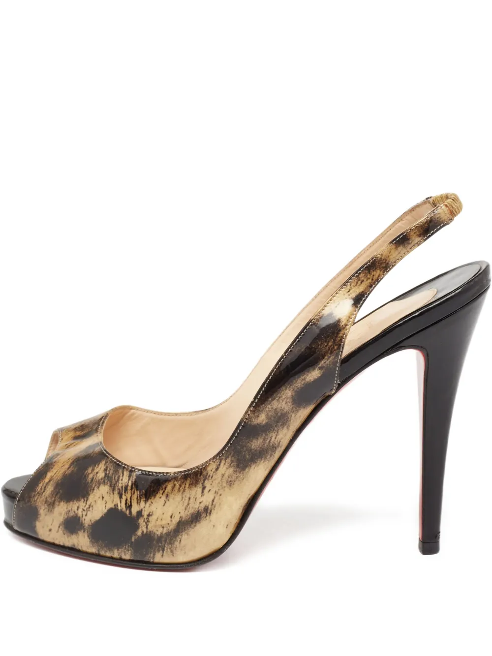 Christian Louboutin Pre-Owned 115mm leopard-print pumps | Black | Image 1