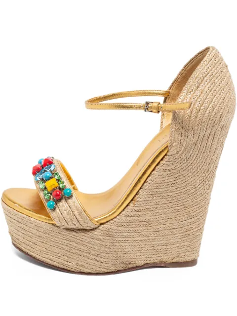 Gucci Pre-Owned 160mm rhinestone-embellished espadrilles