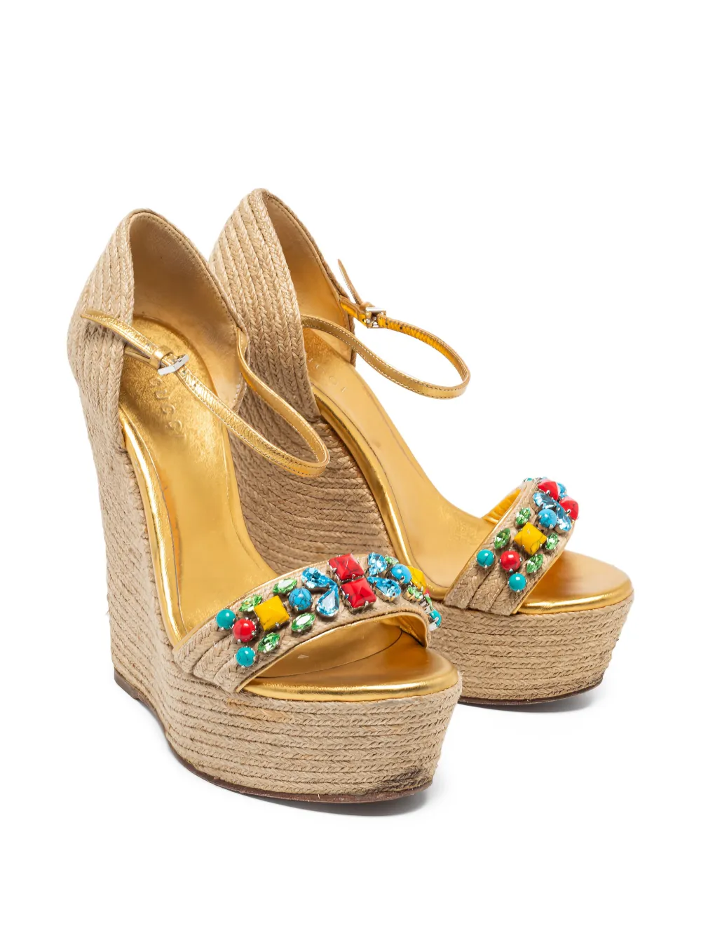 Gucci Pre-Owned 160mm rhinestone-embellished espadrilles | Image 2