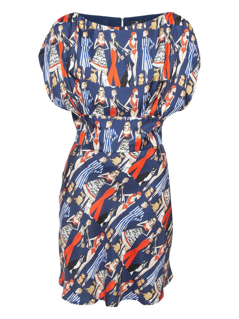 Elisabetta Franchi pre-owned printed mini dress | Blue | Image 1