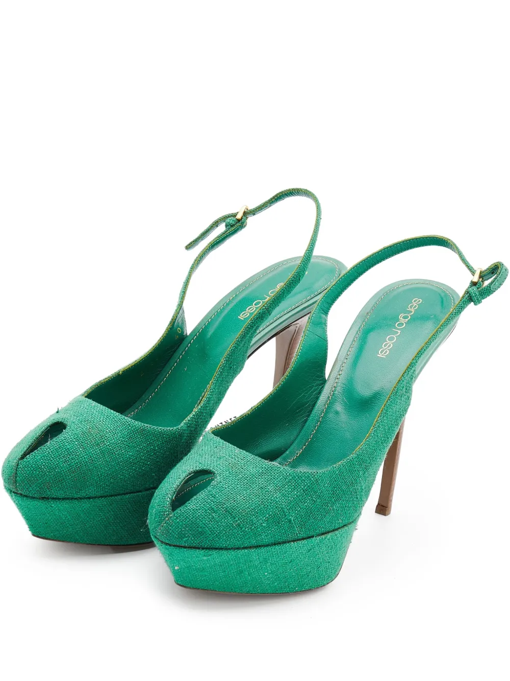 Sergio Rossi Vintage 160mm slingback sandals | Green | Image 1