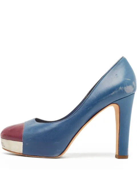 CHANEL Pre-Owned 110mm cap-toe platform pumps