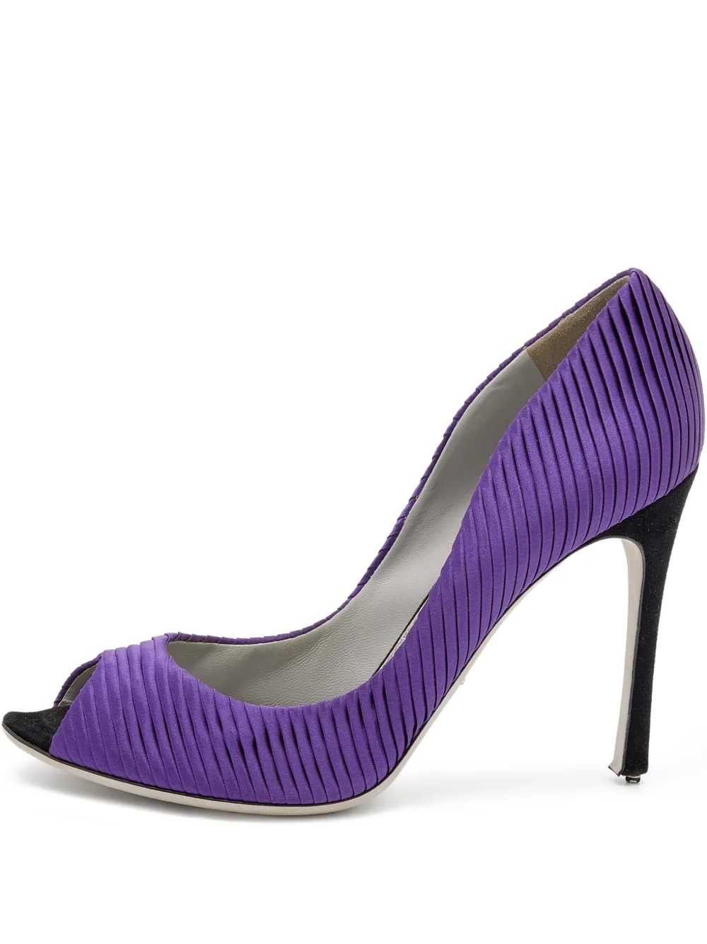 Sergio Rossi Vintage 110mm pleated open-toe pumps | Purple | Image 1