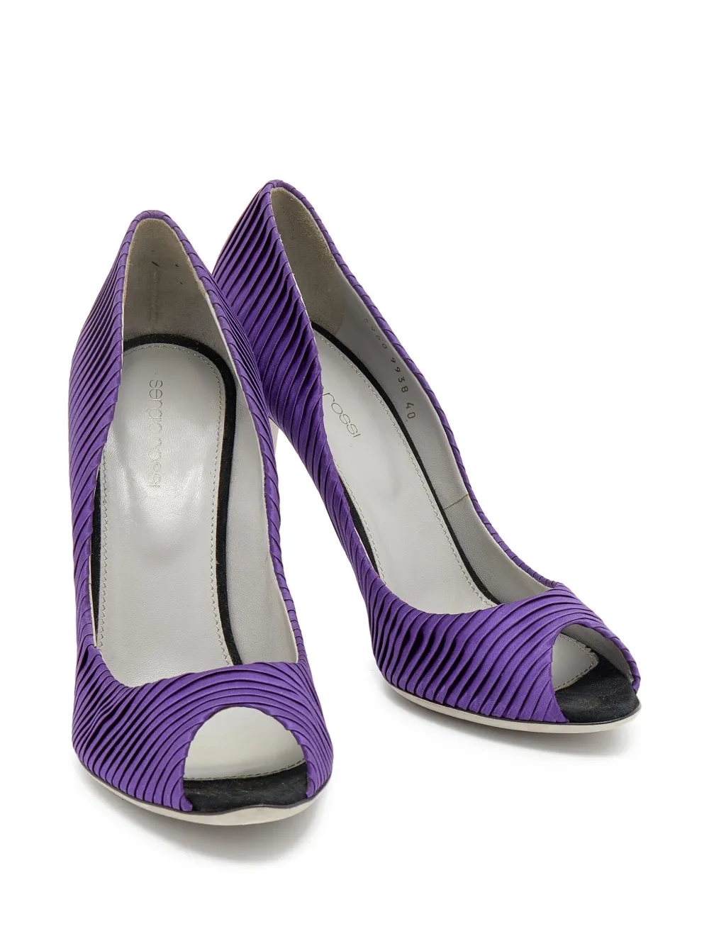 Sergio Rossi Vintage 110mm pleated open-toe pumps | Heeled Pumps | Image 2
