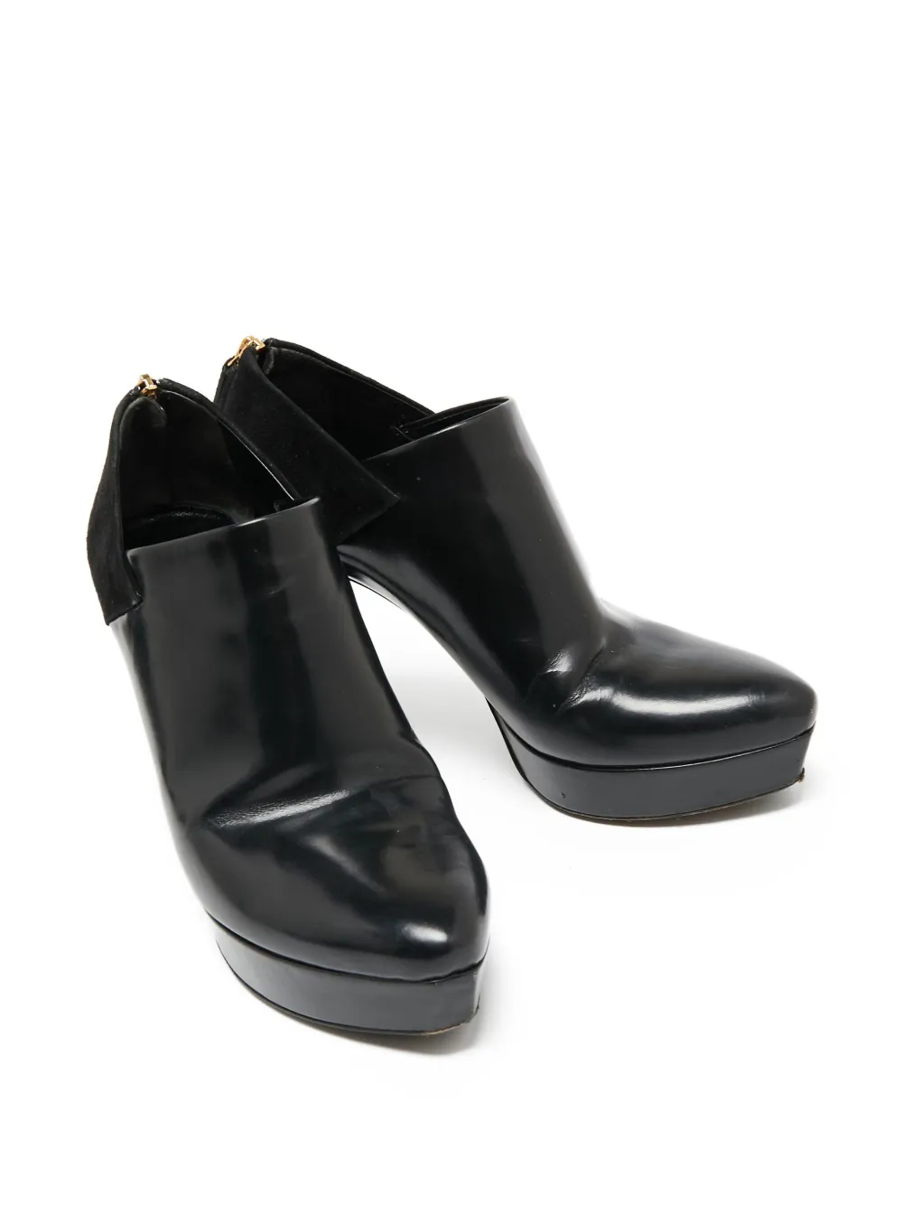 Gucci Pre-Owned Enkellaarzen met plateauzool - Zwart
