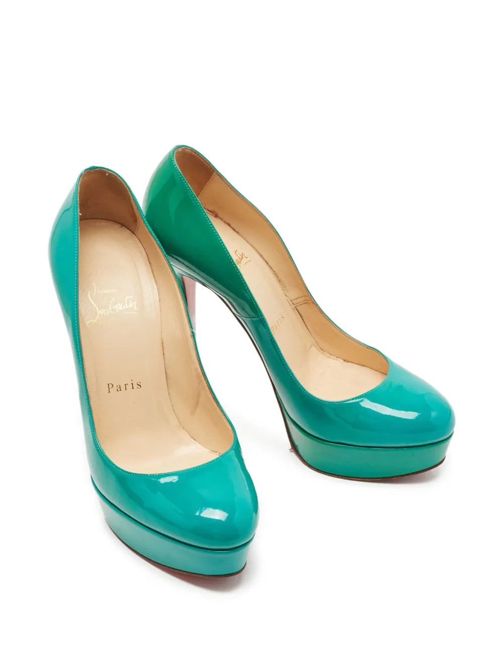 Christian Louboutin Pre-Owned 130 mm pumps met plateauzool - Groen