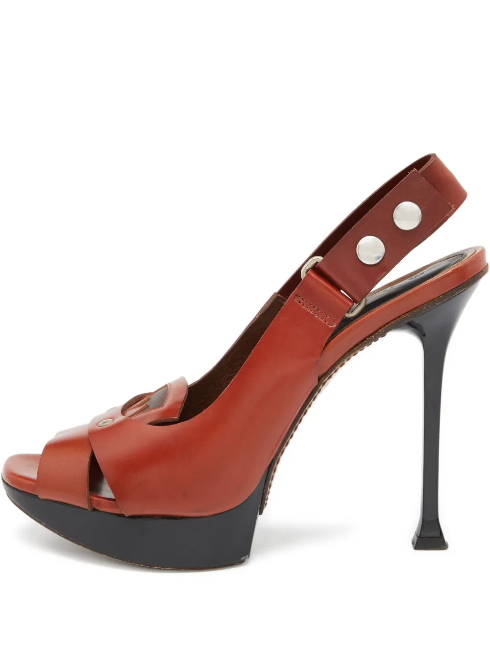 Marni Pre-Owned 130mm leather heeled sandals | Brown | Image 1