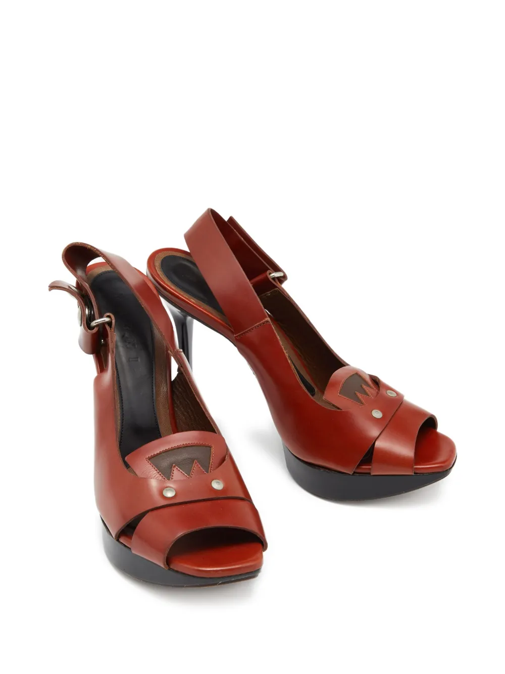 Marni Pre-Owned 130mm leather heeled sandals | Image 2