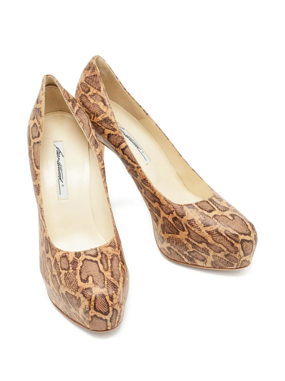 Brian Atwood 130mm snakeskin-print platform heels | Image 2