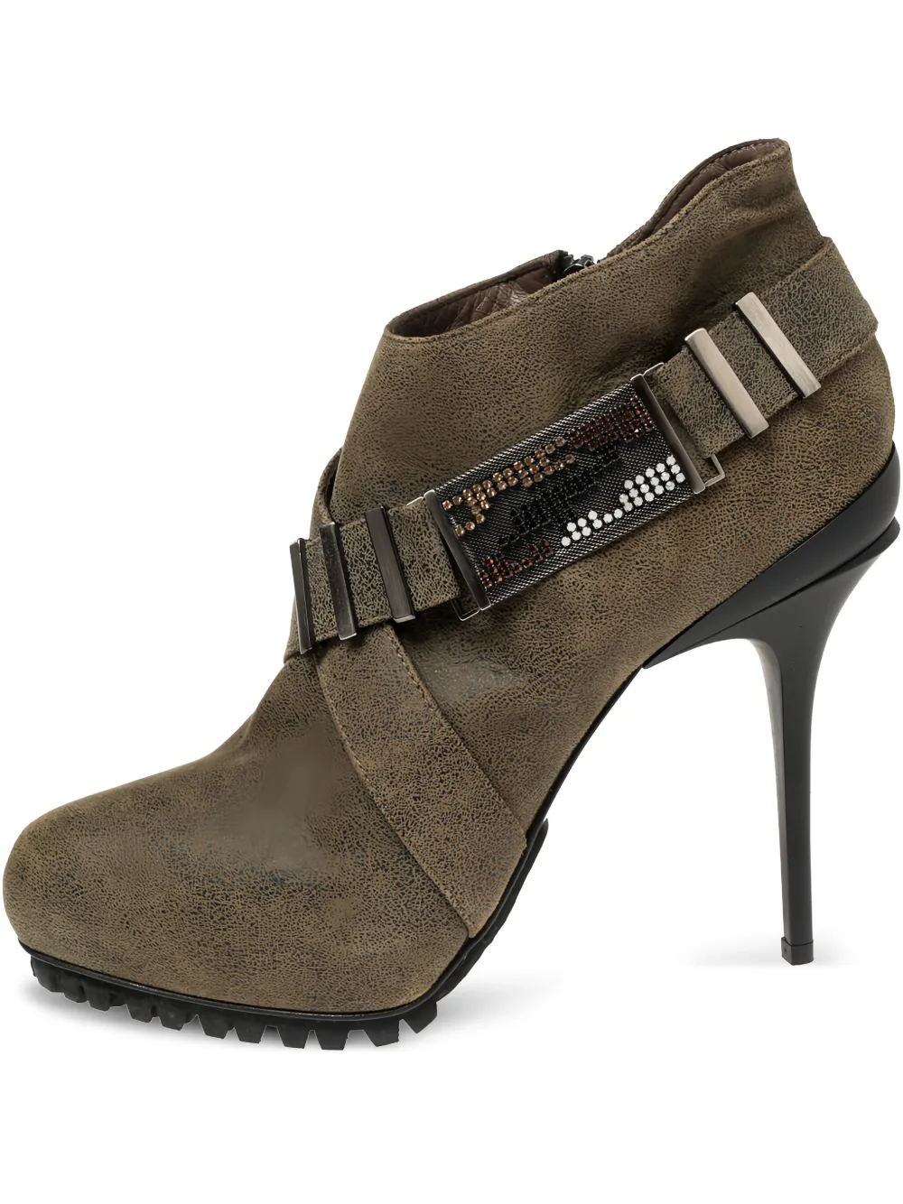 Le Silla bottines pre-owned 115 mm en daim | vert | Image 1