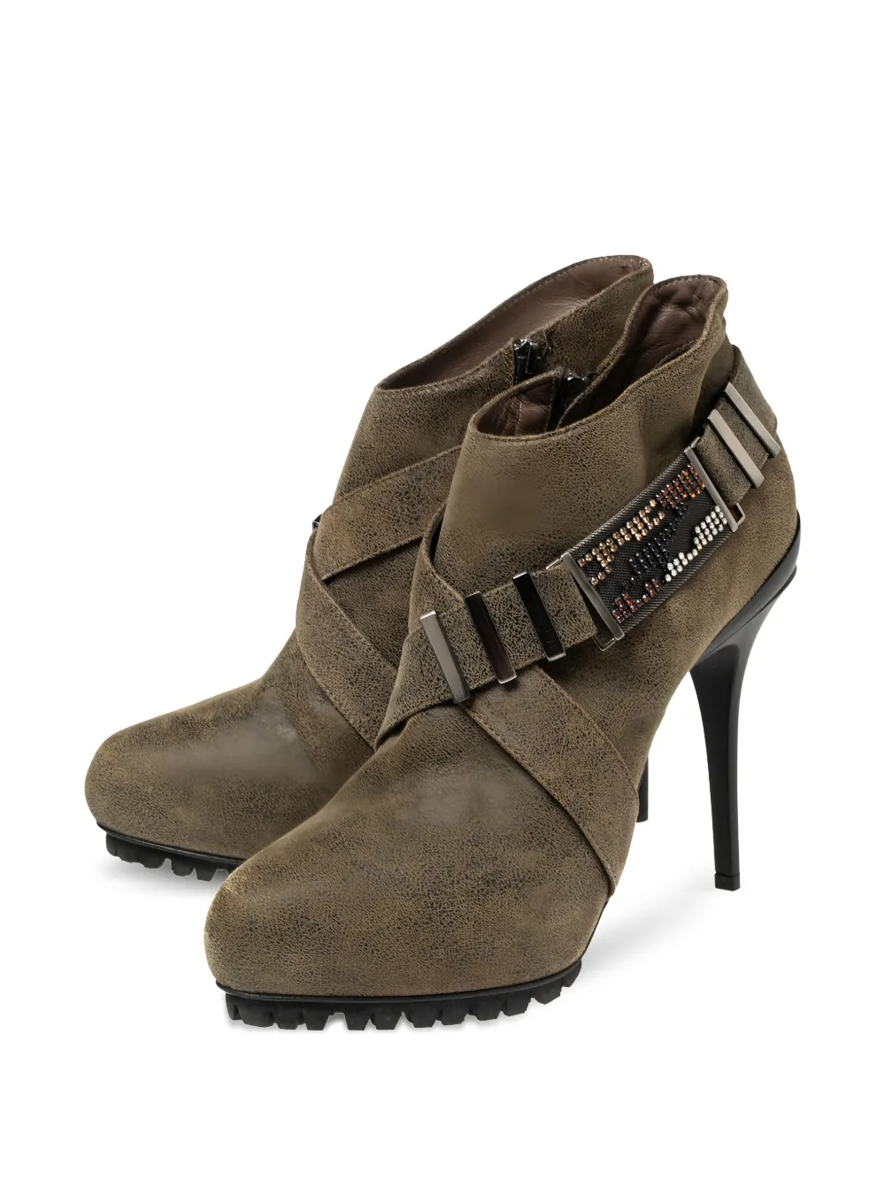 Le Silla bottines pre-owned 115 mm en daim | Image 2