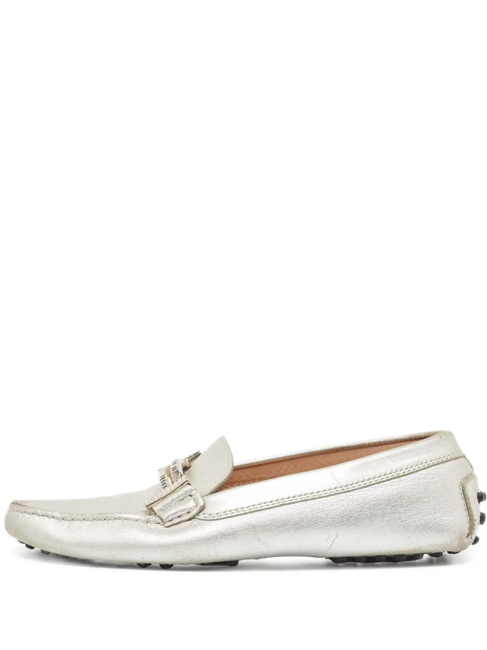 Tod's Vintage メタリック ローファー - シルバートーン Tod's Vintage メタリック ローファー - シルバートーン