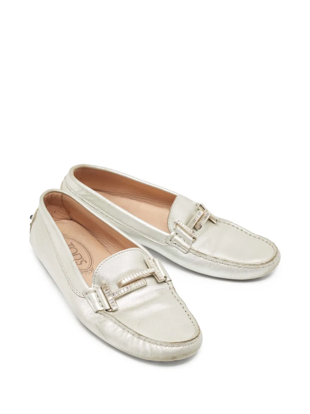 Tod's Vintage Metallic loafers - Zilver