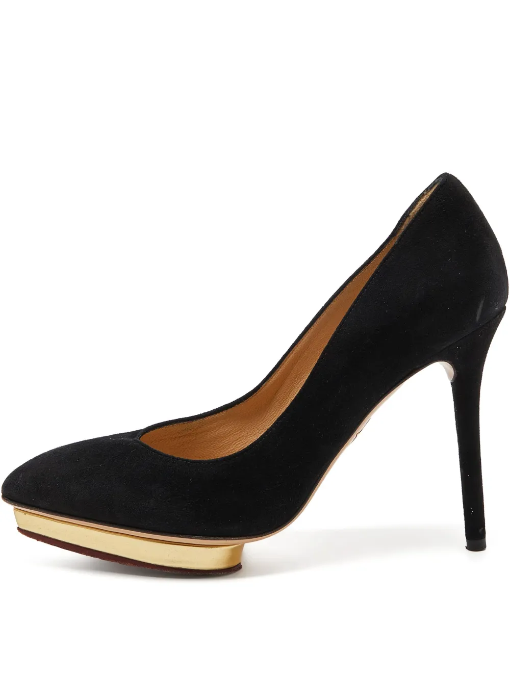Charlotte Olympia escarpins pre-owned 105 mm en daim | noir | Image 1