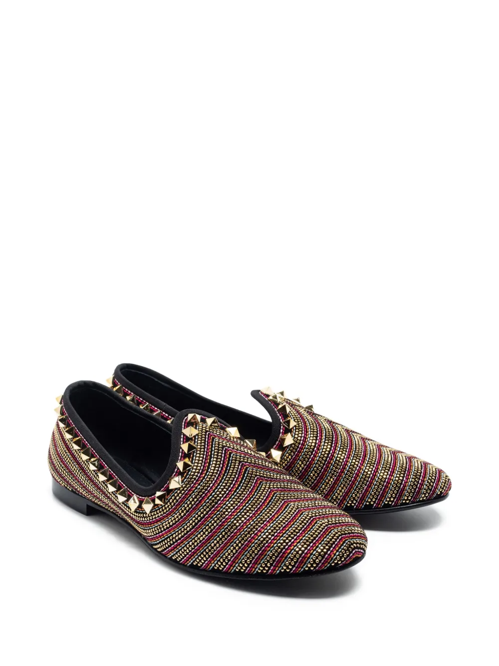 Giuseppe Zanotti Vintage Loafers met studs - Rood