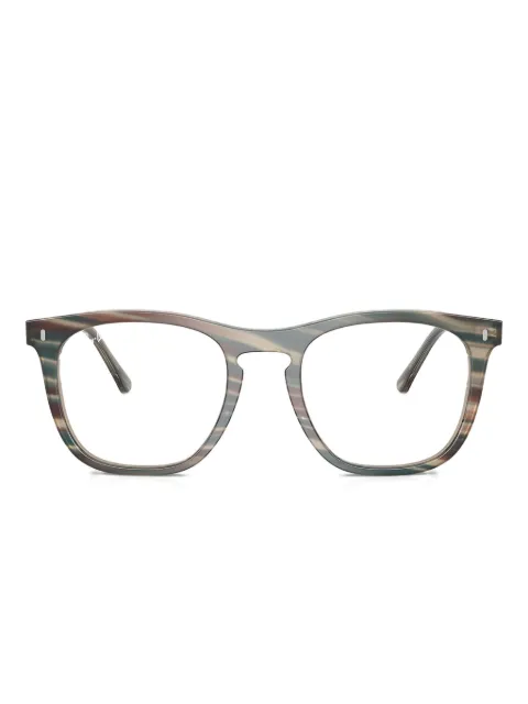 Ray-Ban striped rectangle glasses