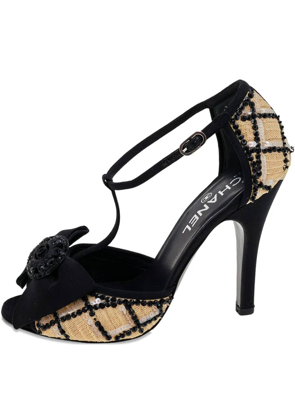 CHANEL Pre-Owned 110mm tweed pumps | Neutrals | Image 1