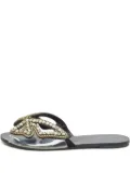 Sophia Webster pre-owned Madame Butterfly beaded flat sandals - Black