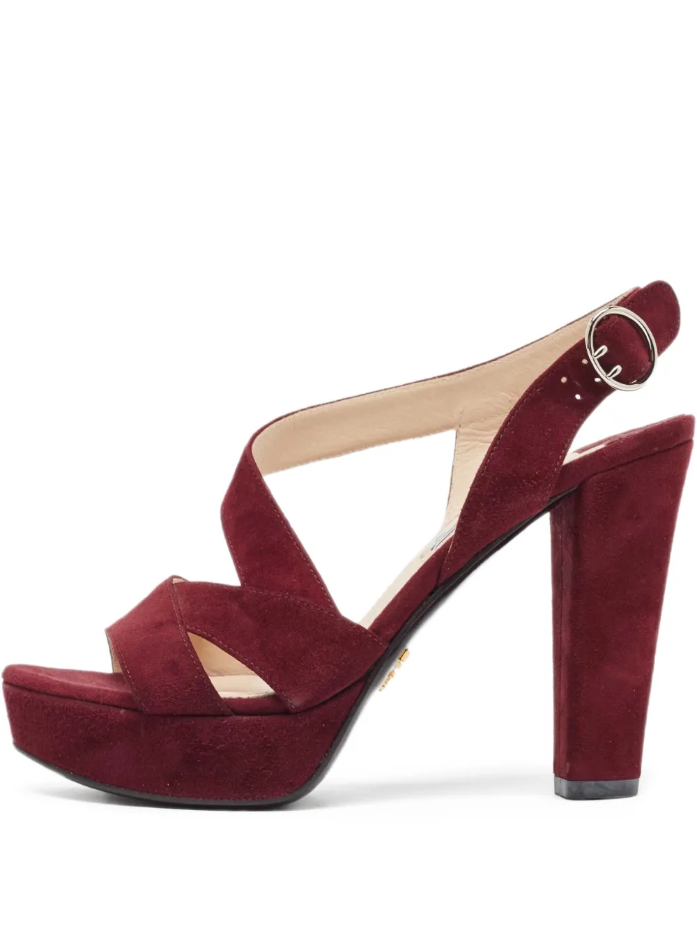 Prada Pre-Owned 110mm suede sandals | Red | Image 1