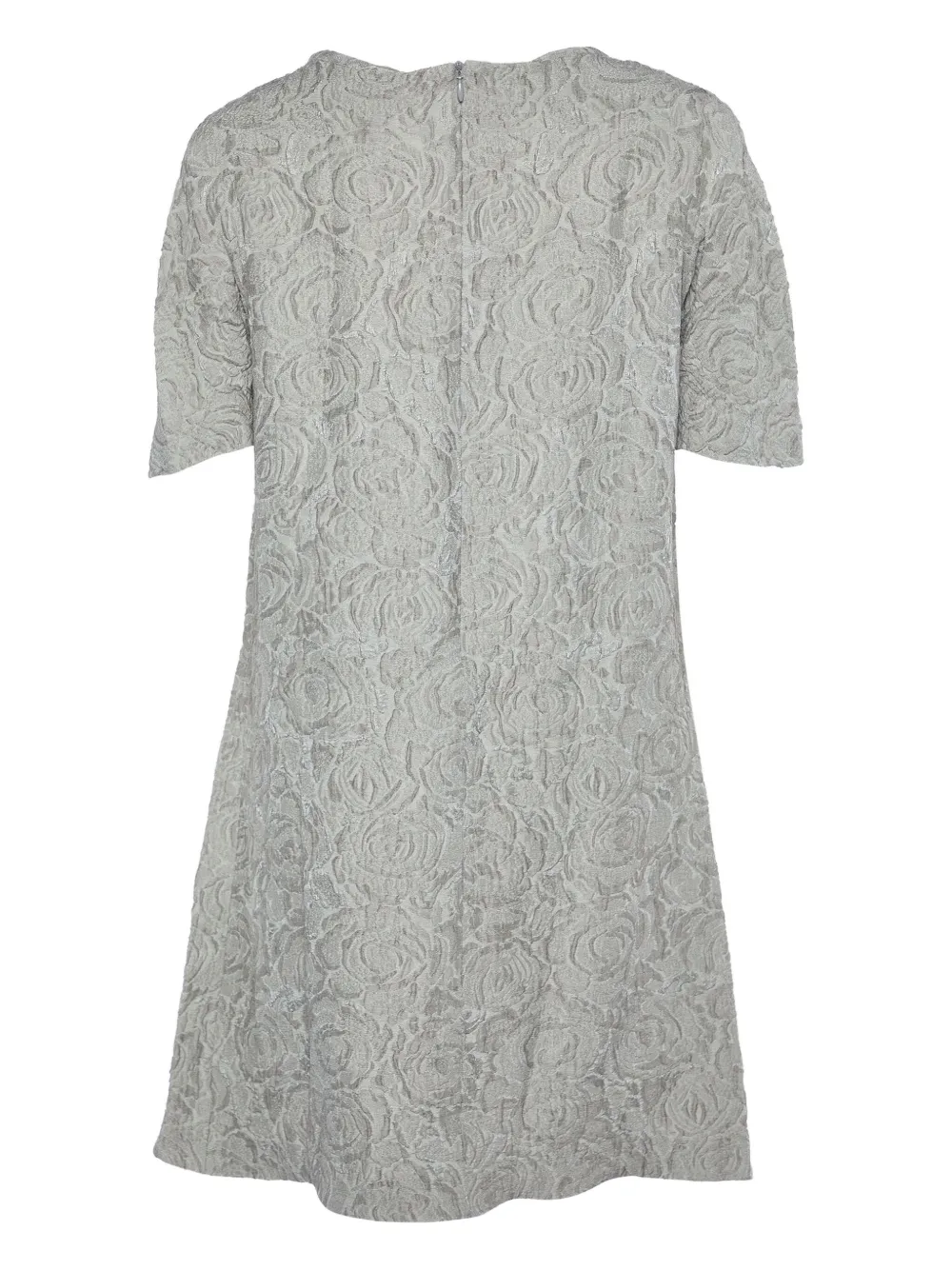 Moschino Pre-Owned Cloqué jurk met roos - Grijs
