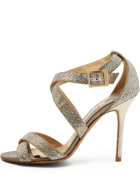 Jimmy Choo Pre-Owned 105mm diamond-pattern sandals