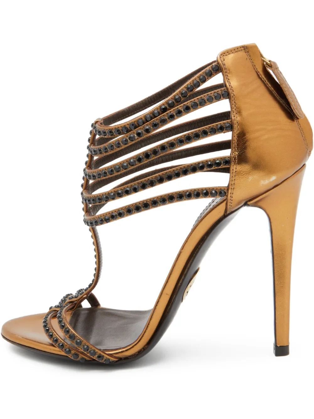 pre-owned 110mm strappy embellished sandals
