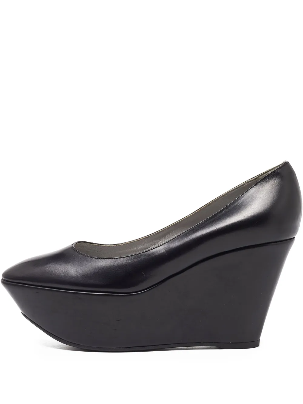 Sergio Rossi Vintage pre-owned 95mm platform wedge pumps | Black | Image 1