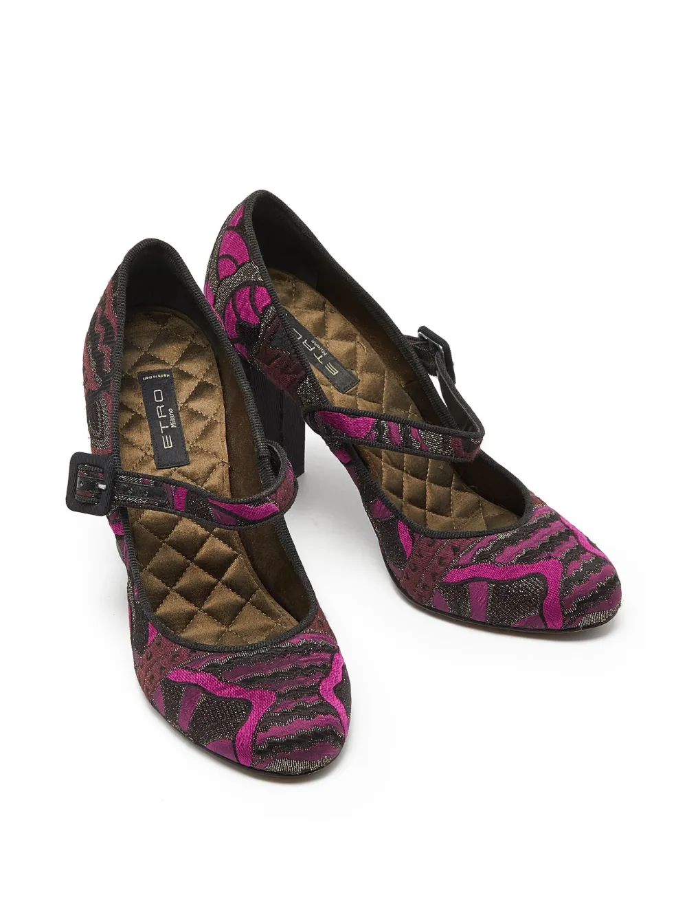 Etro Pre-Owned 95mm patterned-jacquard pumps | Image 2
