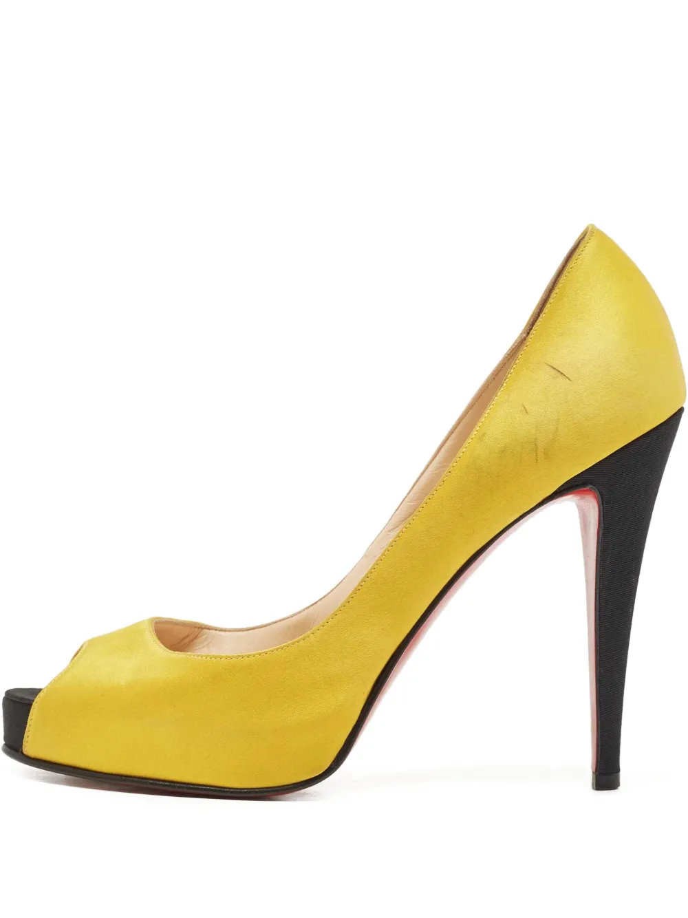 Pre-owned Christian Louboutin 125mm Satin Sandals