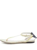 Gucci Pre-Owned Interlocking G-logo flat sandals - Neutrals