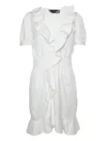 Moschino Pre-Owned pre-owned ruffled short-sleeve mini dress - White