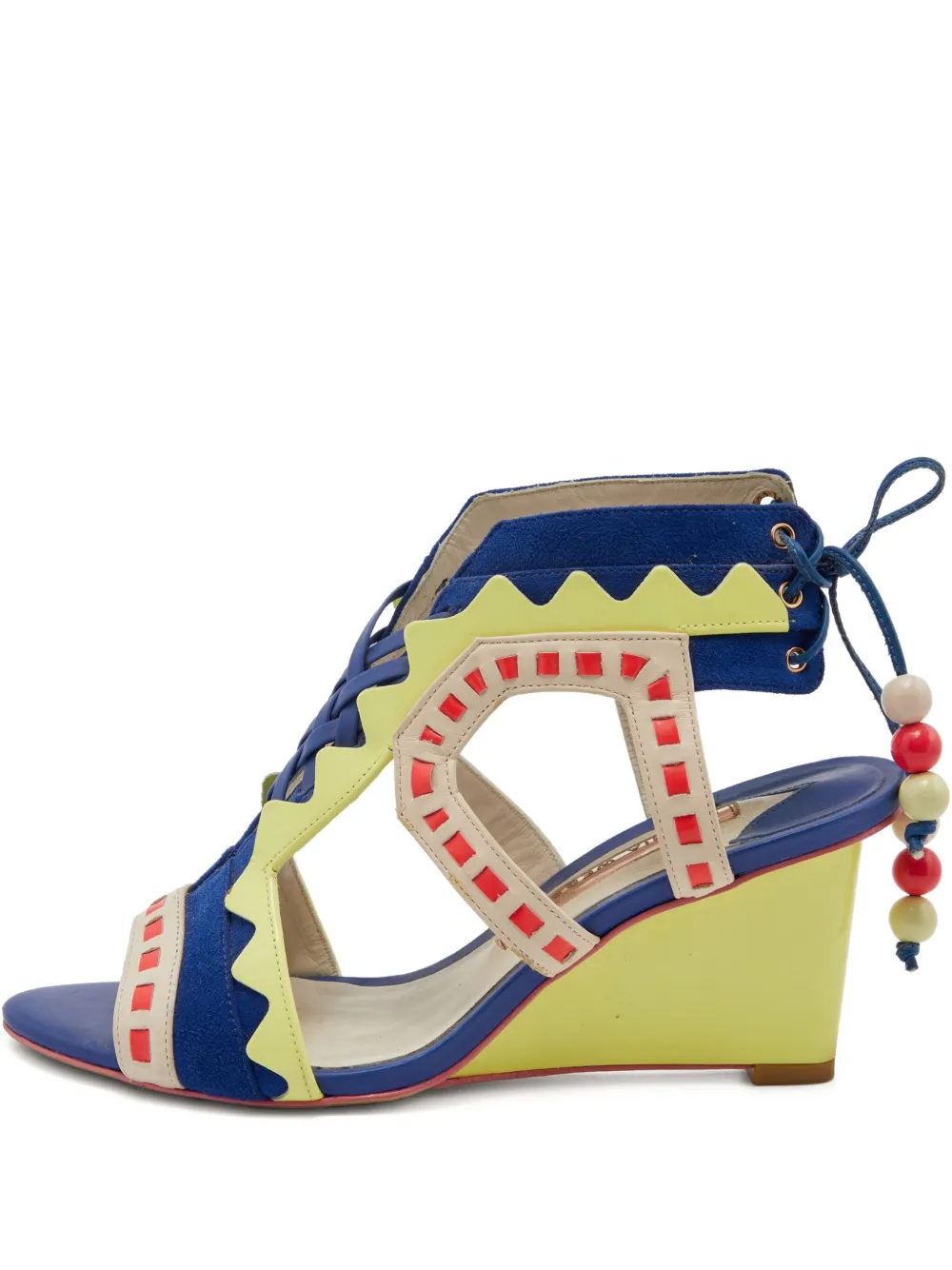 Sophia Webster sandales compensées pre-owned 70 mm | bleu | Image 1