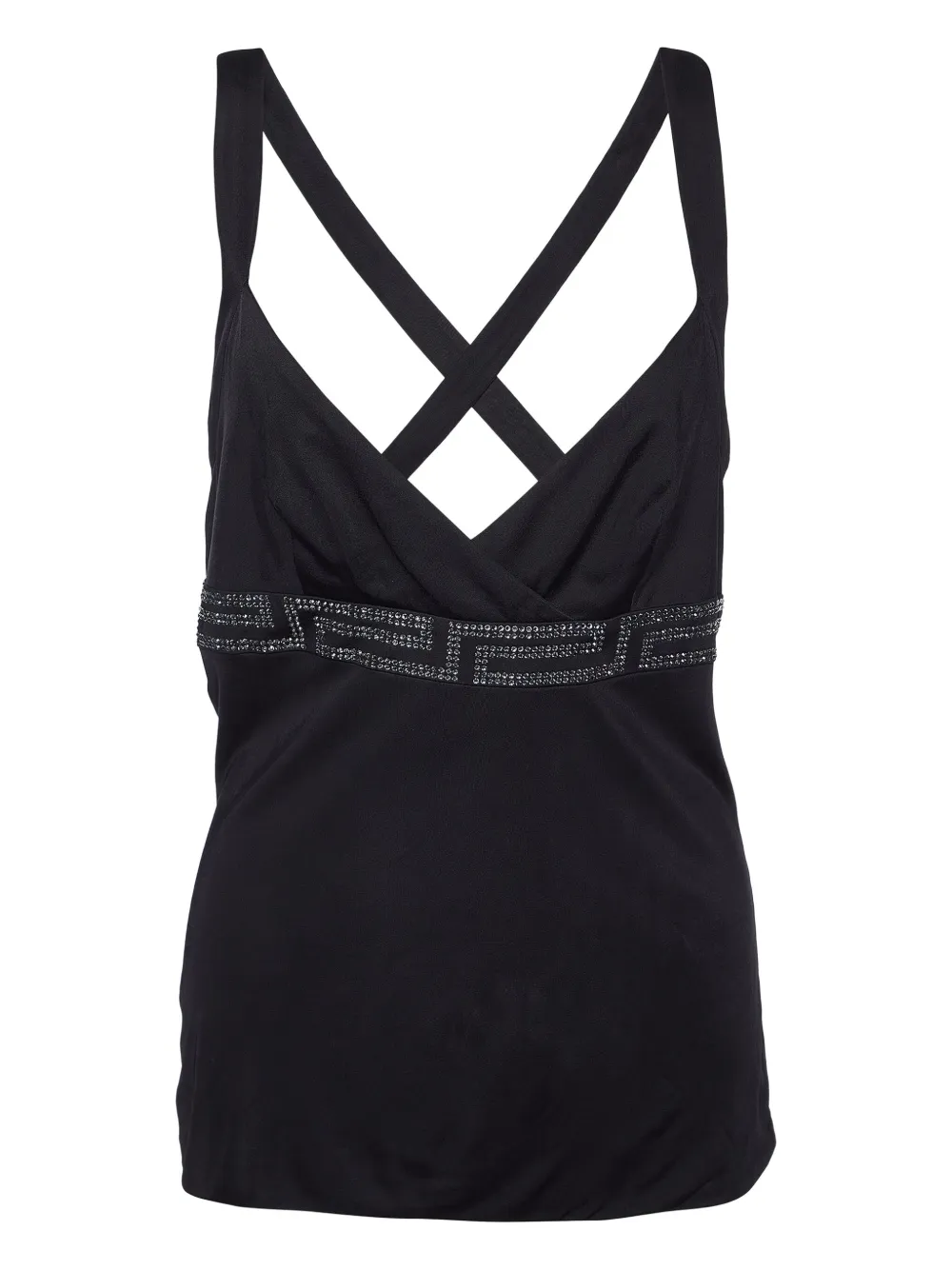 Versace Pre-Owned Greca-detailing top | Black | Image 1
