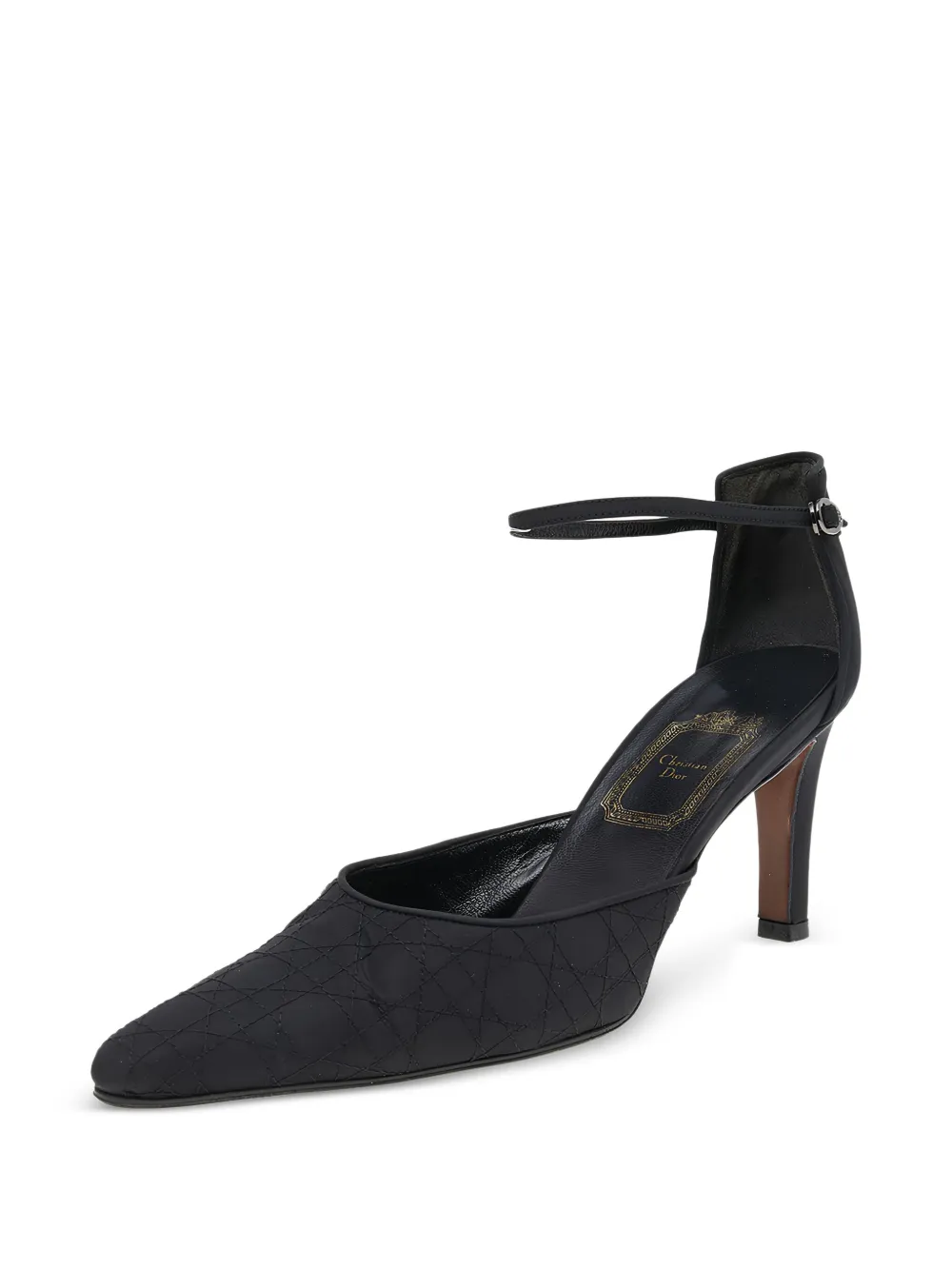 Christian Dior Pre-Owned 80 mm Cannage pumps - Zwart