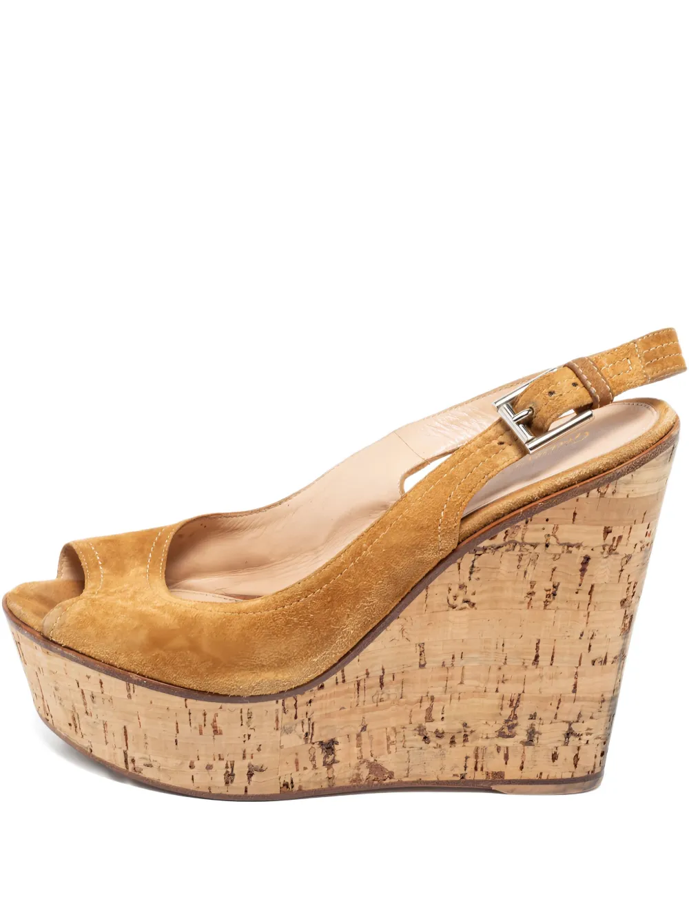 Gianvito Rossi 130mm leather wedge sandals | Brown | Image 1