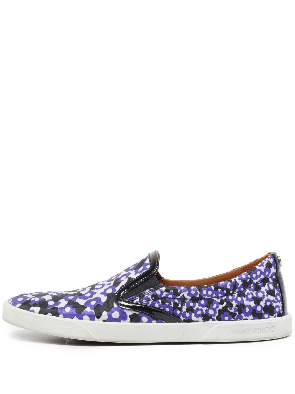 floral-print slip-on sneakers