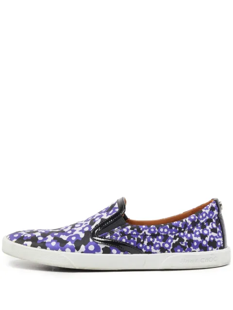 Jimmy Choo Pre-Owned Slip-On-Sneakers mit Blumen-Print