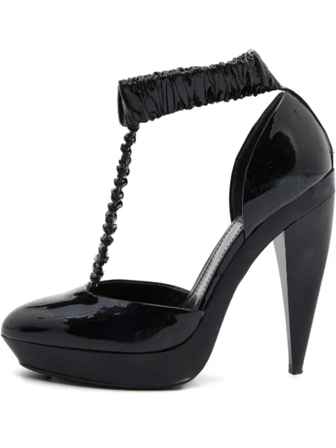 Burberry Pre-Owned 120mm patent-leather t-strap pumps