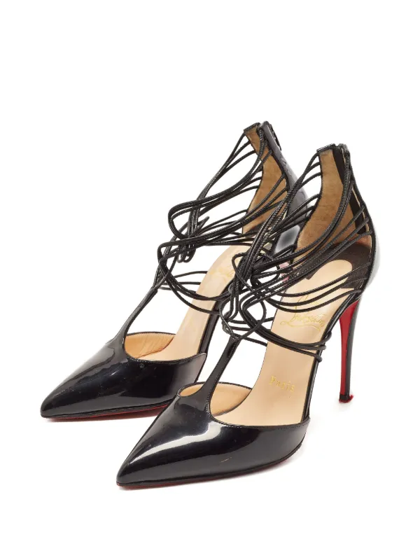 Christian Louboutin Pre-Owned 110mm Leather Heeled Sandals Black  FARFETCH PH