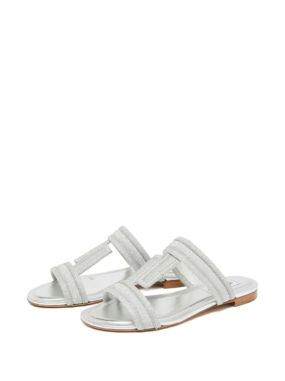 Pre-owned Tod's Vintage Glitter T-strap Sandals
