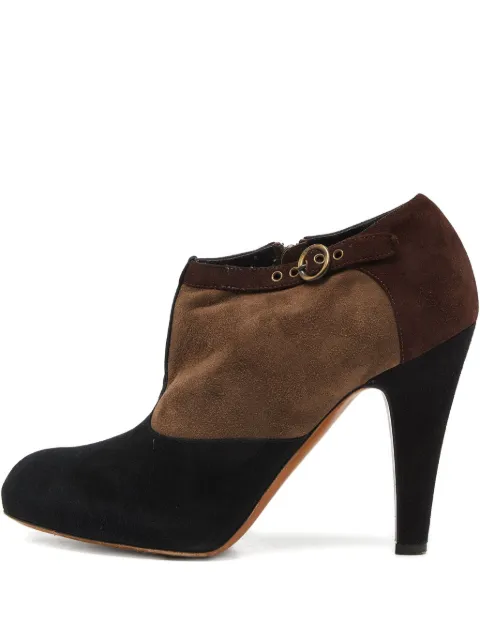 Moschino Pre-Owned suede buckle booties