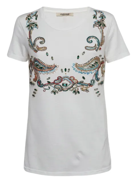 Roberto Cavalli Vintage 2010 paisley-embellishment T-shirt