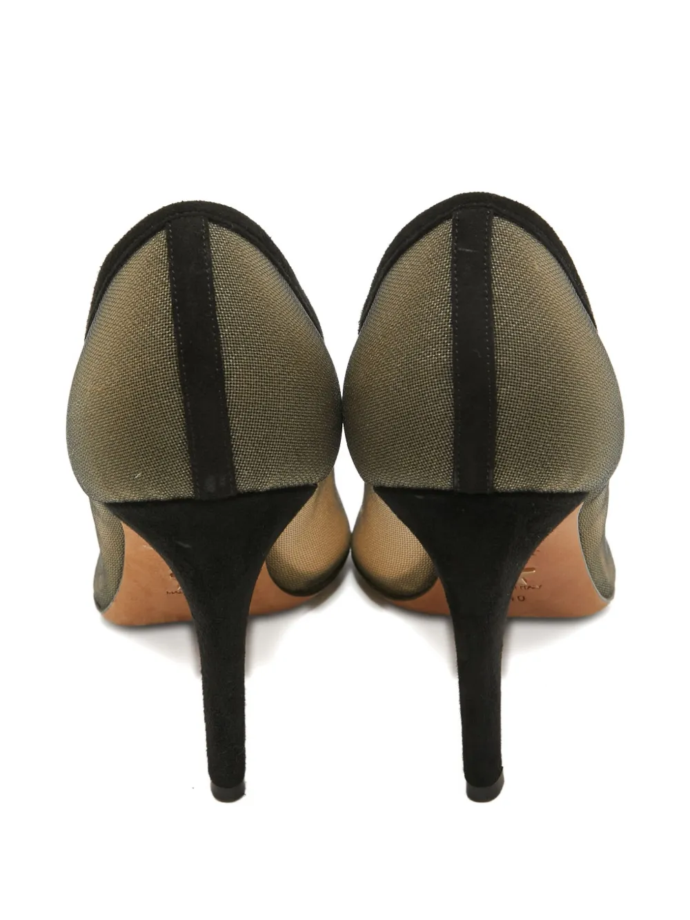 Christian Dior Pre-Owned 110 MM suède pumps met mesh - Beige