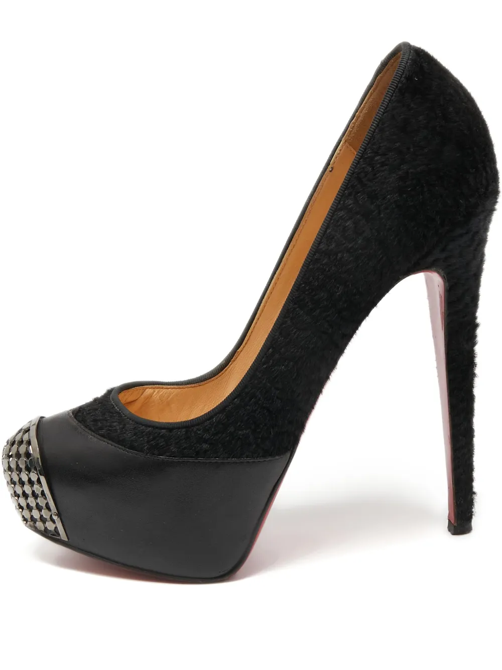 Christian Louboutin Pre-Owned 2023 メタルトゥ プラットフォーム パンプス 145mm - ブラック Christian Louboutin Pre-Owned 2023 メタルトゥ プラットフォーム パンプス 145mm - ブラック