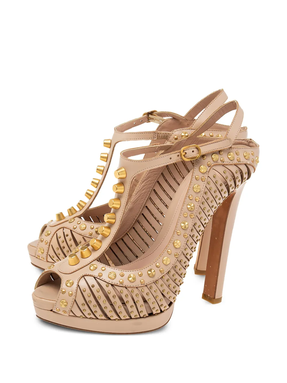 Alexander McQueen Pre-Owned 134mm stud-embellished platform sandals | Image 2