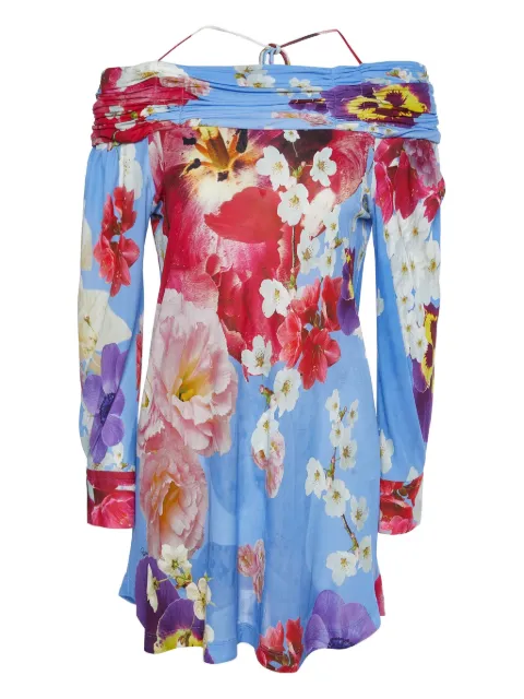 Roberto Cavalli Vintage blusa con hombros descubiertos y estampado floral de archivo
