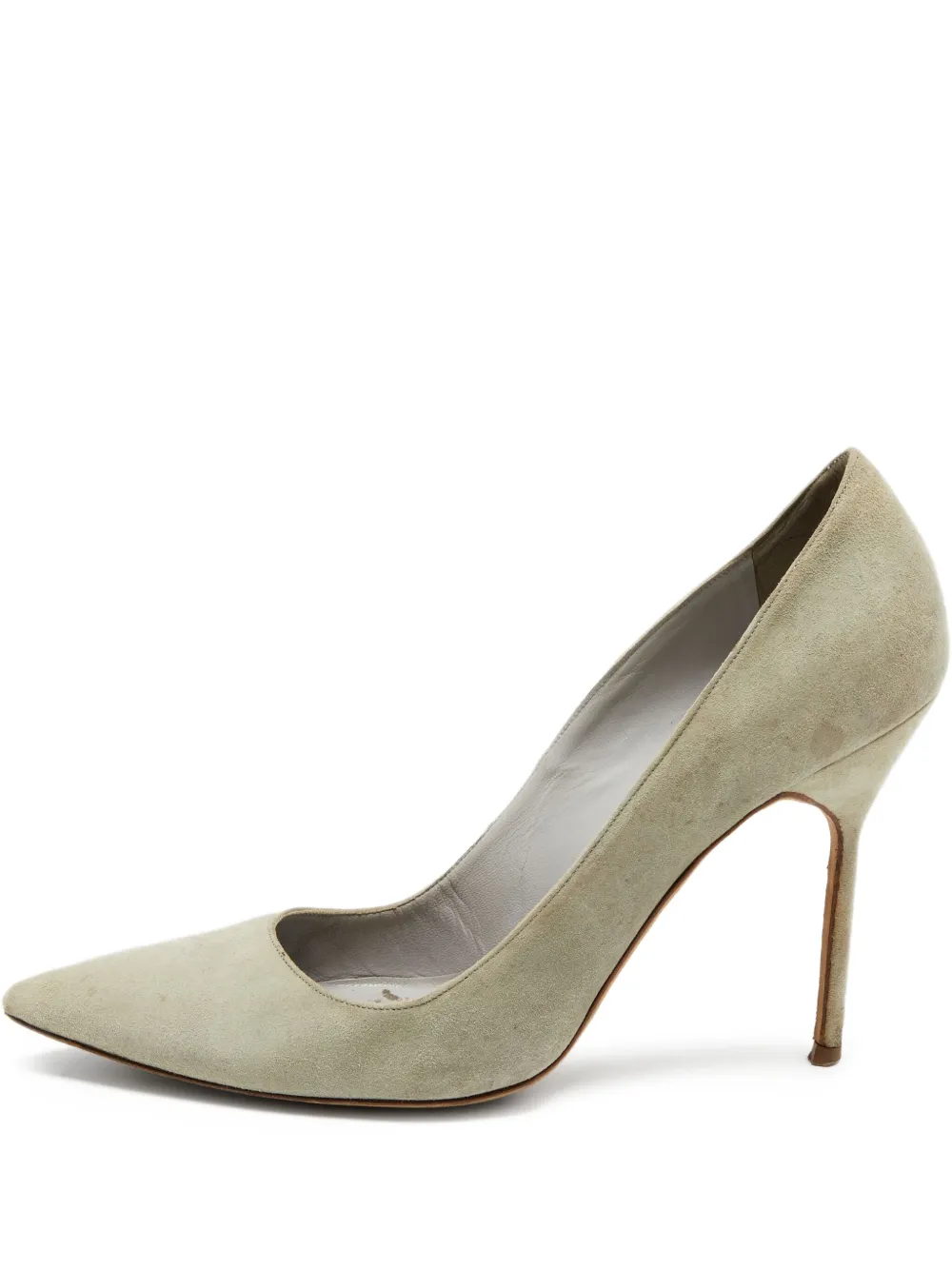 Pre-owned Manolo Blahnik  105mm Pointed-toe Suede Pumps