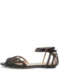 Charlotte Olympia pre-owned Octavia studded strappy sandals - Black